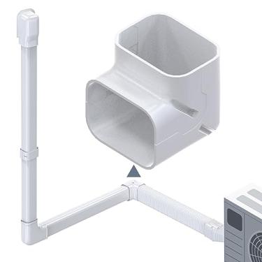 Imagem de Flamorrow Cotovelo de 7,6 cm L 90°, acessórios de peças de capa de conjunto de linha decorativa, kit de tubulação de cobertura para mini ar condicionado dividido sem dutos, AC central e sistema de