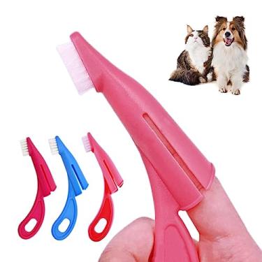 Imagem de Escova de dentes para cães, kit de escovação de dentes de cachorro, escova de dentes de gato, pode ajustar o tamanho do berço, escova de dentes para animais de estimação, remoção profissional de mau
