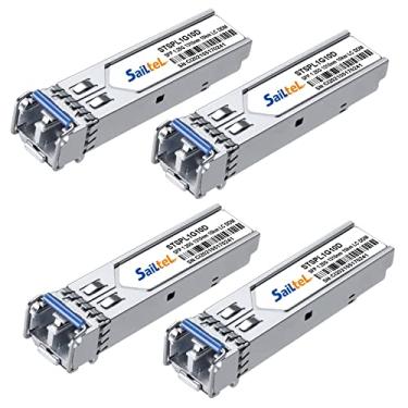 Imagem de Transceptor duplex LC de modo único de 1,25 Gigabit, módulo SFP de fibra dupla 1000Base-LX, 1310 nm SMF, até 10 km, DDM, compatível com Cisco, Ubiquiti, Mikrotik, Netgear, Dlink, Linksys e mais