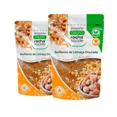 Imagem de Semente de Linhaça Dourada Importada Alta Qualidade 100% Natural Kit 2