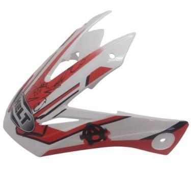 Imagem de Pala Para Capacete Helt Cross Vision Grafite Vermelho