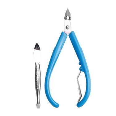 Imagem de Kit Alicate de Unha e Pinça de Sobrancelha Marco Boni, Azul