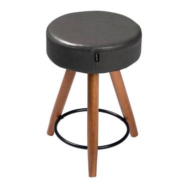 Imagem de Bancos/Banqueta Estofada Baixa Confortável Sala Cozinha Pés Palito Paris 50 cm