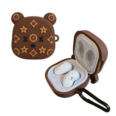 Imagem de NERDCASE, Case Ursinho Estampado, Protetora de Silicone, Compatível com Galaxy Buds 2, Live, Pro, FE