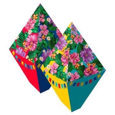 Imagem de Balão Festa Junina De Papel Médio Colorido Tradicional 5Un - Festcolor