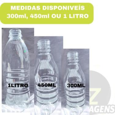Imagem de Kit com 25 Garrafas PET Transparente Cristal com Tampa e Lacre. Escolh
