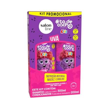 Imagem de Salon Line, Kit Shampoo e Condicionador, #todecacho Kids, Uva, Vegano - Para Cabelos Ondulados, Cacheados e Crespos