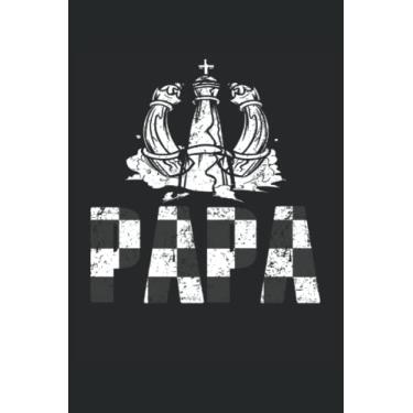 Imagem de Papa: Cuaderno de ajedrez |Cuaderno de regalo de jugador de ajedrez |Regalo de diario de amante del tablero de juego