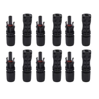 Imagem de 12 PCS Conector Solar Fotovoltaico Solar Fotovoltaico, Kit de Conector de Cabo de Painel Solar IP67 Kit de Conector Feminino Masculino À Prova D 'Água para a Indústria (1500V-45A)