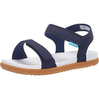Imagem de Native Shoes Charley para meninas (bebê/criança pequena), Regatta azul/concha branca/marrom caramelo, 17