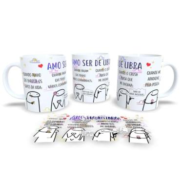 Imagem de Caneca de Porcelana Branca Personalizada Coleção Signos V3 (Libra)