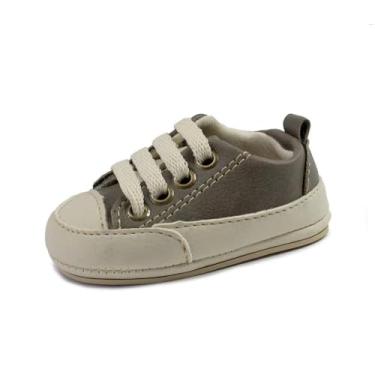 Imagem de Sapatinhos Bebê-Tenis recém-nascido primeiros passos, forrado com tecido espumado 14ao20 baby 1001B (Castor Bege, BR, Bebê, Numérico, 17)