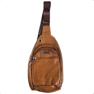 Imagem de Shoulder Bag Pochete Transversal Masculina Marrom Claro - LELLIS QUASE