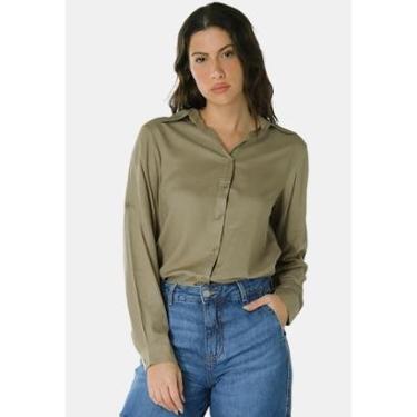 Imagem de Camisa Feminina Militar Viscose com Linho Sob-Feminino