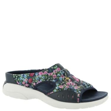 Imagem de Easy Spirit Sandálias Rasteiras Femininas, Azul multi, 6 Wide
