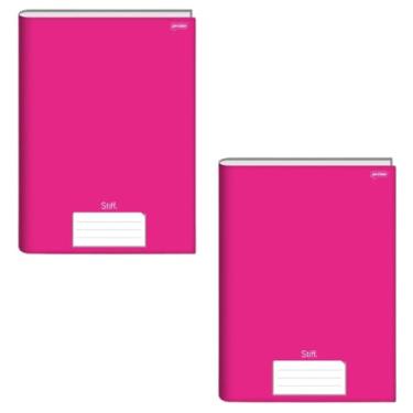 Imagem de Caderno Stiff com Capa Dura, 96 Folhas, Rosa Pink, 200mm x 275mm, Papel 56g/m², kit com 02 unidades