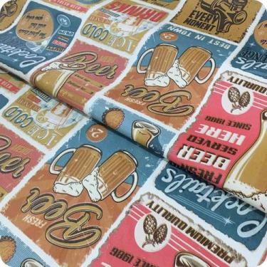 Imagem de Tecido Para Sofá 3x1,40m Estampado - Sassarico, Cerveja 2