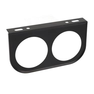 Imagem de Generic Painel de medidor de painel, painel de metal com 2 furos à prova de desbotamento fácil de instalar 5 cm para veículos (preto), Generickf5iw942hm-11