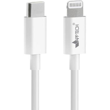 Imagem de Cabo USB 2.0 C para Lightning, Certificado Apple, 1,5m, Branco, App-tech - pt 1 un