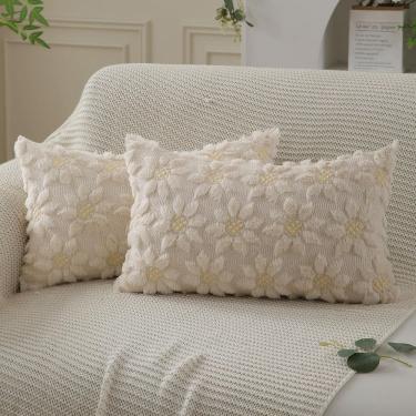 Imagem de Capas de almofada DFXSZ Spring Summer 30x50cm Conjunto de 2 flores amarelas