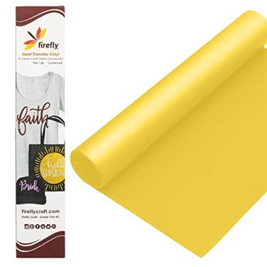 Imagem de Firefly Craft 3D folha de vinil de transferência de calor | vinil espesso HTV | vinil de ferro em vinil com 3 dimensões para Cricut e silhueta | vinil de pressão térmica estilo tijolo para camisas - 30,48 cm x 50,80 cm, 3D Yellow, 1 sheet, 1