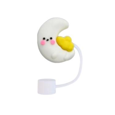 Imagem de Tampa Protetora de Silicone para Canudo 10mm, Acessórios para Copo Garrafa Stanley (LUA 1)