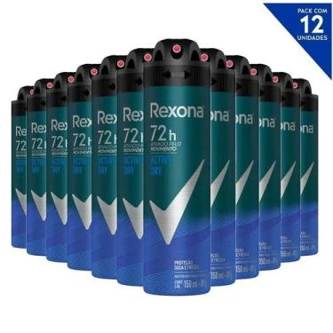 Imagem de Kit com 12 Desodorantes Rexona Men 150ml, Active Dry
