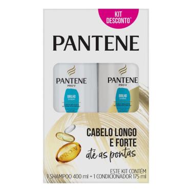 Imagem de Kit Pantene Brilho Extremo Shampoo 400ml + Condicionador 175ml
