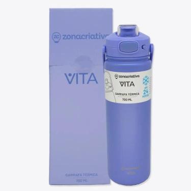 Imagem de Garrafa Térmica Vita Com Alça E Trava 700ml  Zona Criativa, Lavanda