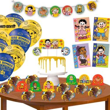 Imagem de Kit Festa Arraiá Chico Bento 62 Peças Comemoração Aniversário Festa Ju