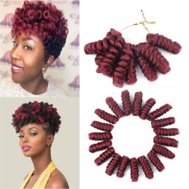 Imagem de Haolocs 3 pacotes Saniay Curl Crochet Tranças Curtas de Crochê Trança de Crochê Bouncy Torção Espiral Cachos Jamaicanos Extensões de Cabelo Torcido 20 Fios/Pacote (Inseto, 30,5 x 25,4 cm)