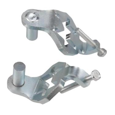 Imagem de IEUDNS 2x t post gate dobradiça pinos pesados ​​portões de serviço pesado cabide resistente, Prata