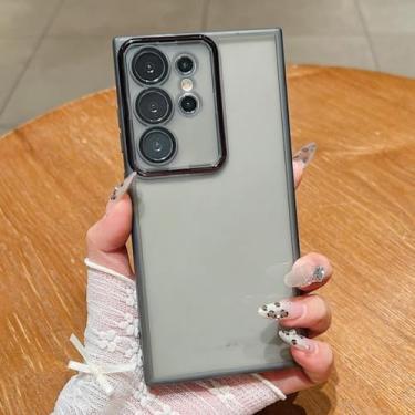 Imagem de MVVKKY Para Galaxy A25 com capa de silicone transparente capa de telefone macia (para Galaxy A25/preto)