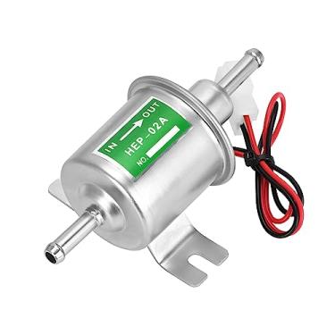 Imagem de BESULEN Bomba de combustível elétrica, bomba de transferência de combustível de baixa pressão resistente de 12 V, bomba de combustível diesel universal em linha para cortador de grama, carburador a gás diesel, acessórios de ajuste de carro (prata)