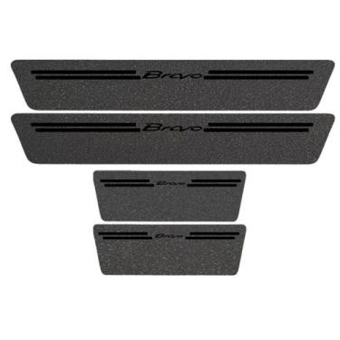 Imagem de Kit Soleira Protetora Porta Premium Black PVC - Bravo - Jhow Adesivos