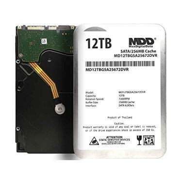Imagem de Disco rígido interno MDD 12TB 7200 RPM 256MB Cache SATA 6.0Gb/s 3,5" para armazenamento de vigilância (MD12TBGSA25672DVR)