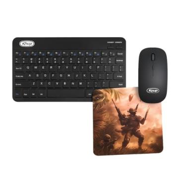 Imagem de Kit 3 em 1 Teclado ABNT2 TKL e Mouse Bluetooth Sem Fio com MousePad, Compatível com MacBook, iPad, Tablet, Notebook, Android, Alcance 10m, Silencioso