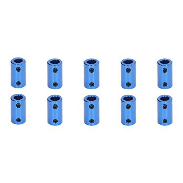 Imagem de 10 peças, 14 mm de diâmetro, 25 mm de comprimento, acoplamento de eixo de alumínio azul para NEMA 17 motor de passo 5 x 5 mm para impressora CNC, conector robô DIY (azul)