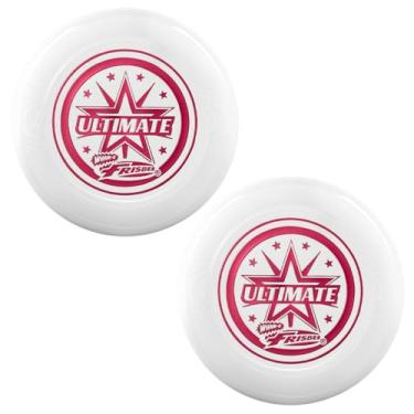 Imagem de WHAM-O Frisbee, conjunto de discos voadores de 26 cm para adultos, perfeito para treinamento profissional atlético e diversão ao ar livre, pacote com 2, 175 g