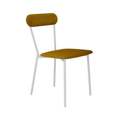 Imagem de Cadeira Emília Poliéster Amarela e Branca