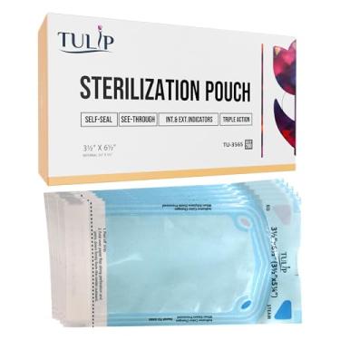 Imagem de TULIP Bolsa De Esterilização Autovedante 2,25" X 5" (Pacote Com 200) - Sacos Esterilizadores Para Autoclave Ferramentas Limpas, Pacotes Higienizador Dentário E Unhas Da