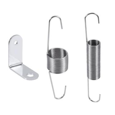 Imagem de Kit de mola de retorno do acelerador, mola de retorno do acelerador de aço com suporte molas de carburador kit de mola de retorno duplo de carburador para Chevrolet Ford 302 350