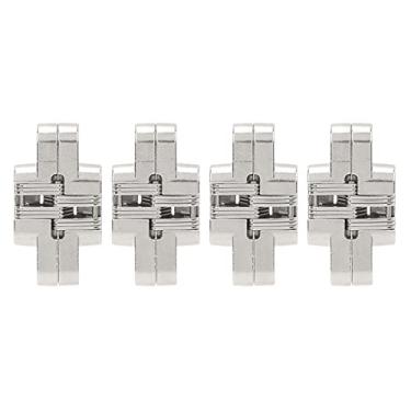 Imagem de Mini Liga de Zinco Simples Dobradiça Escondida Com Balanço de 180 Graus para Caixa de Jóias, Dobradiça Invisível Fácil de Instalar para Portas Dobráveis ​​[4pcs]