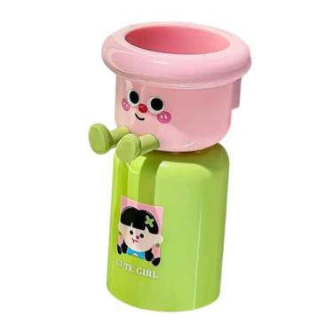 Imagem de Bothyi Copo e suporte para escova de dentes infantil, suporte de parede, multifuncional para crianças, conjunto de armazenamento de pasta de dente, para, Rosa Verde