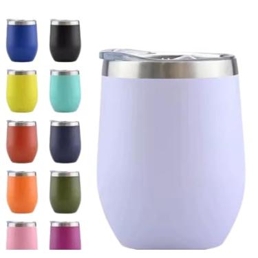 Imagem de Copo Térmico Cuia ovo Inox 360ml Branco