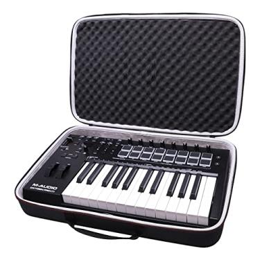 Imagem de L LTGEM Capa Rígida De Eva Para M-Audio Oxygen Pro 25, Controlador Teclado Midi Usb Com 25 Teclas - Bolsa Protetora Transporte E Armazenamento (Somente Venda)