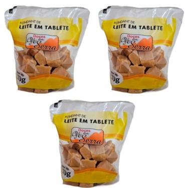 Imagem de Kit com 3 Saquinho de Doce de Leite Puro 200g - Doces Pé da Serra