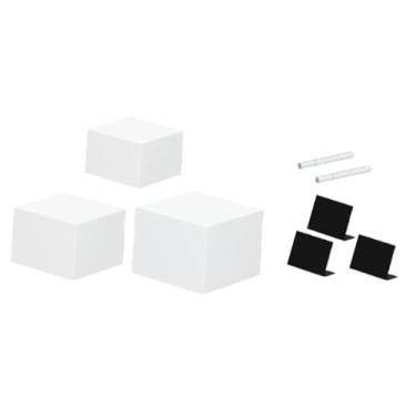 Imagem de Ioensy 3x Suportes de acrílico para exibição, suportes para buffet, fundos ocos, para alimentos em cubos para cosméticos, joias, bonecos de ação e catering