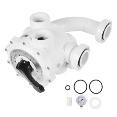 Imagem de SMTRUILAN Substituição de válvula multiporta 261055 para montagem lateral de piscina e spa Triton e filtros de areia de 5 cm roscados 19 cm kit de reconstrução de linha central