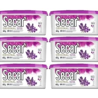 Imagem de Evita Mofo Desumidificador Anti Mofo Secar 80g Lavanda - Kit 6unidades